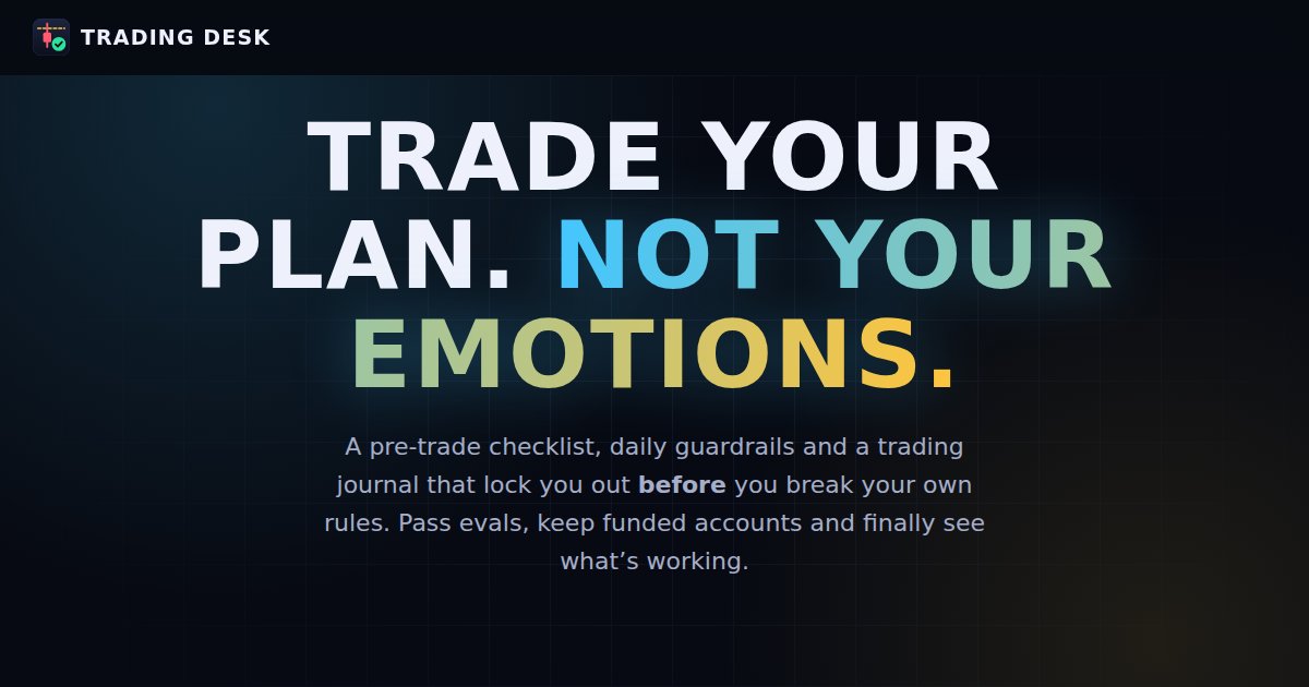 A Trading Journal, With A Twist... logo